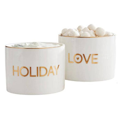 Gold Holiday Dip Bowls