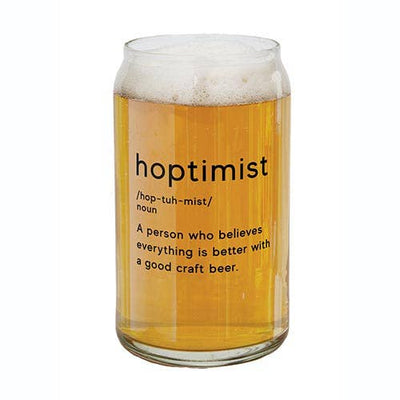 Hoptimist Beer Can Glass - Swon & Company