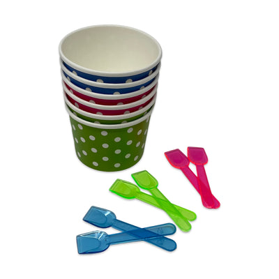 Ice Cream Cups w/spoons (set of 6) - Swon & Company