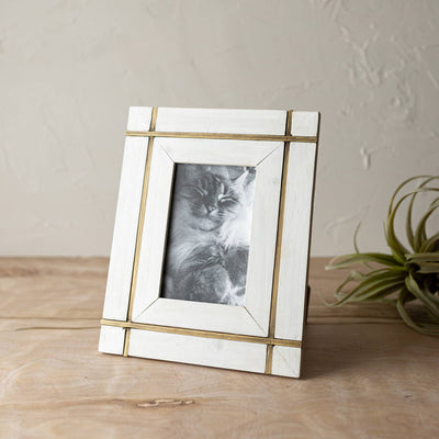 Brass Bordered Picture Frame