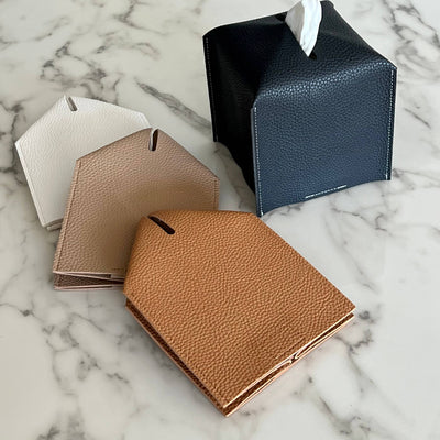 Leather Tissue Box Cover - Swon & Company